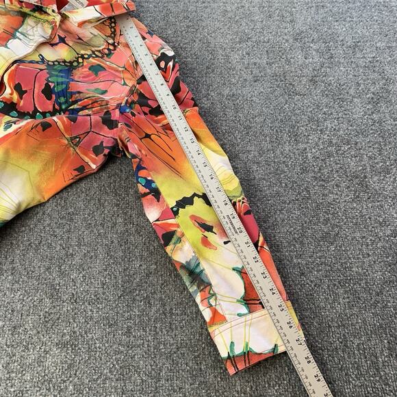 Chico’s Jacket Womens 3 Multicolor Butterfly Abstract Watercolor Snap Button - Picture 11 of 13